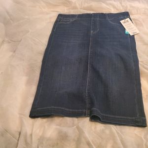 Liverpool pencil denim skirt midi length